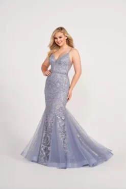 Ellie Wilde By Mon Cheri Ellie Wilde EW34124 Cracked Ice Mermaid Dress -Outlet Prom Dresses Store S23 EW EW34124 03 470x705