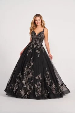 Ellie Wilde By Mon Cheri EW34125 Lace Glitter Ball Gown 9 Ellie Wilde By Mon Cheri EW34125 Lace Glitter Ball Gown -Outlet Prom Dresses Store S23 EW EW34125 03 470x705