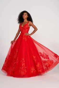 Ellie Wilde By Mon Cheri EW34125 Lace Glitter Ball Gown 10 Ellie Wilde By Mon Cheri EW34125 Lace Glitter Ball Gown -Outlet Prom Dresses Store S23 EW EW34125 04 470x705