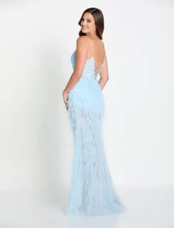 Ellie Wilde By Mon Cheri Ellie Wilde EW34126 Fun Lace Feather Prom Dress 7 Ellie Wilde By Mon Cheri Ellie Wilde EW34126 Fun Lace Feather Prom Dress -Outlet Prom Dresses Store S23 EW EW34126 02 535x705