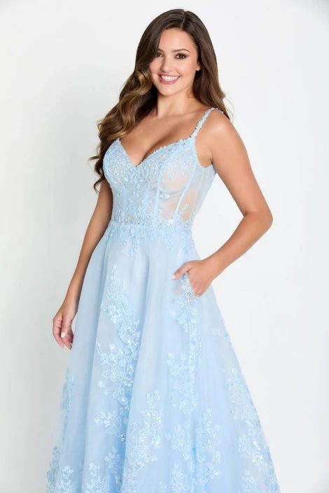 Ellie Wilde By Mon Cheri Ellie Wilde EW34127 Floral Lace Prom Dress 5 Ellie Wilde By Mon Cheri Ellie Wilde EW34127 Floral Lace Prom Dress - Image 3