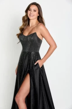 Ellie Wilde By Mon Cheri Ellie Wilde EW34128 Stones On Satin Prom Dress -Outlet Prom Dresses Store S23 EW EW34128 03 470x705