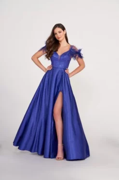 Ellie Wilde By Mon Cheri Ellie Wilde EW34131 Feather Sleeve Prom Dress 9 Ellie Wilde By Mon Cheri Ellie Wilde EW34131 Feather Sleeve Prom Dress -Outlet Prom Dresses Store S23 EW EW34131 03 470x705