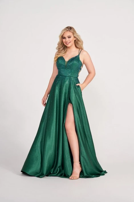 Ellie Wilde By Mon Cheri Ellie Wilde EW34131 Feather Sleeve Prom Dress 6 Ellie Wilde By Mon Cheri Ellie Wilde EW34131 Feather Sleeve Prom Dress - Image 4