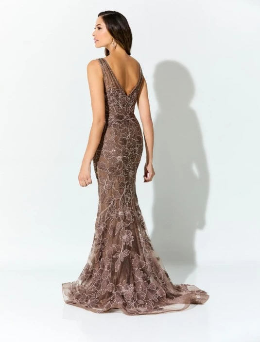 Ivonne D For Mon Cheri ID916 Bold Floral Beaded Gown 4 Ivonne D For Mon Cheri ID916 Bold Floral Beaded Gown - Image 2