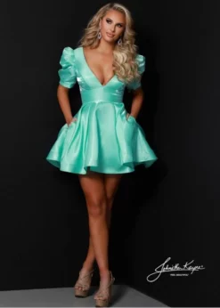Johnathan Kayne 2515 Puff Sleeve Short Party Dress -Outlet Prom Dresses Store S23 JK 2515 03 503x705