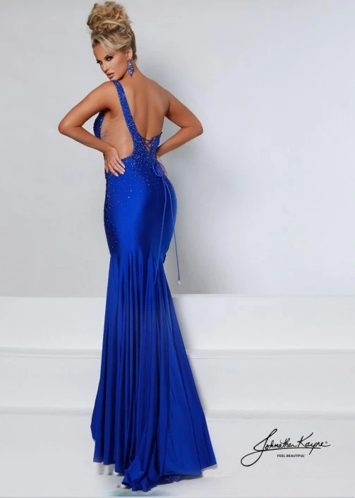 Johnathan Kayne 2516 One Shoulder Gown With Float 5 Johnathan Kayne 2516 One Shoulder Gown With Float - Image 3