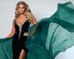 Johnathan Kayne 2549 Stretch Velvet Pageant Gown 9 Johnathan Kayne 2549 Stretch Velvet Pageant Gown -Outlet Prom Dresses Store S23 JK 2549 04 540x432