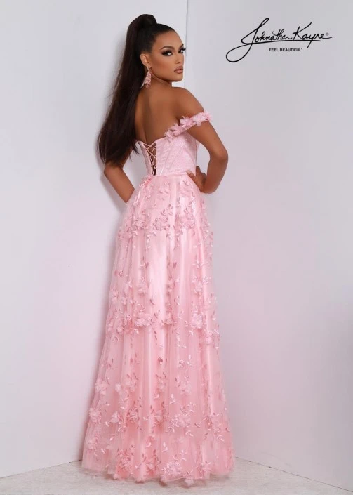 Johnathan Kayne 2645 Feminine 3D Lace Gown 4 Johnathan Kayne 2645 Feminine 3D Lace Gown - Image 2