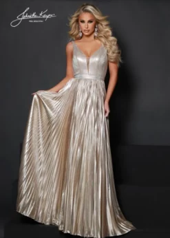 Johnathan Kayne 2651 Dazzling Metallic Pleated Gown -Outlet Prom Dresses Store S23 JK 2651 03 503x705