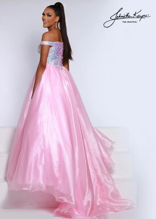 Johnathan Kayne 2652 Off Shoulder Sequin Organza Gown 4 Johnathan Kayne 2652 Off Shoulder Sequin Organza Gown - Image 2