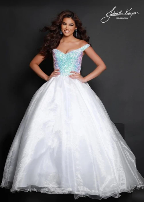 Johnathan Kayne 2652 Off Shoulder Sequin Organza Gown 5 Johnathan Kayne 2652 Off Shoulder Sequin Organza Gown - Image 3