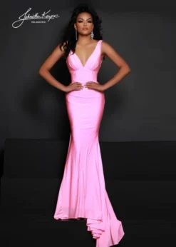 Johnathan Kayne 2662 Deep V Neck Lycra Gown 7 Johnathan Kayne 2662 Deep V Neck Lycra Gown -Outlet Prom Dresses Store S23 JK 2662 03 503x705