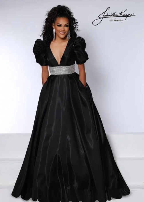 Johnathan Kayne 2692 Shimmer Puff Sleeve Gown 7 Johnathan Kayne 2692 Shimmer Puff Sleeve Gown - Image 5