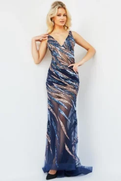 Jovani 06790 Striking Sheer Sequin Gown -Outlet Prom Dresses Store S23 JV 06790 05 470x705