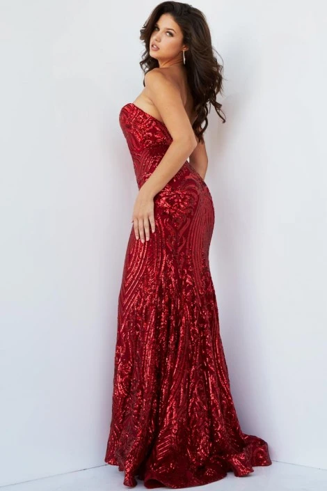 Jovani 09695 Strapless Sequin Prom Dress 4 Jovani 09695 Strapless Sequin Prom Dress - Image 2
