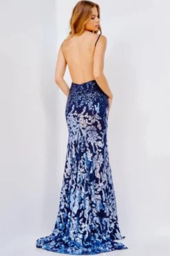 Jovani 09749 Backless High Slit Sequin Gown 5 Jovani 09749 Backless High Slit Sequin Gown -Outlet Prom Dresses Store S23 JV 09749 02 470x705