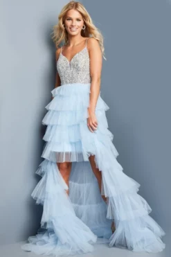 Jovani 22532 High Low Ruffle Tiered Gown -Outlet Prom Dresses Store S23 JV 22532 03 470x705