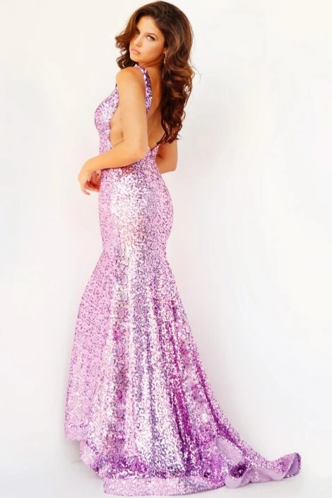 Jovani 23079 Sheer Side Sequin Prom Dress 4 Jovani 23079 Sheer Side Sequin Prom Dress - Image 2