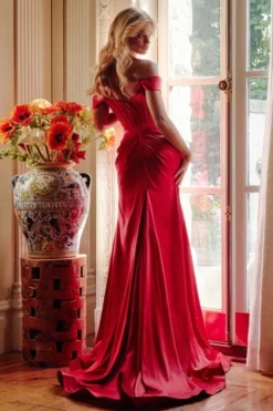 Jovani 23368 Off Shoulder High Slit Prom Dress 7 Jovani 23368 Off Shoulder High Slit Prom Dress -Outlet Prom Dresses Store S23 JV 23368 02 470x705