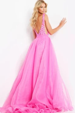 Jovani 25833 Sequin Gown With Sheer Overskirt 6 Jovani 25833 Sequin Gown With Sheer Overskirt -Outlet Prom Dresses Store S23 JV 25833 02 470x705