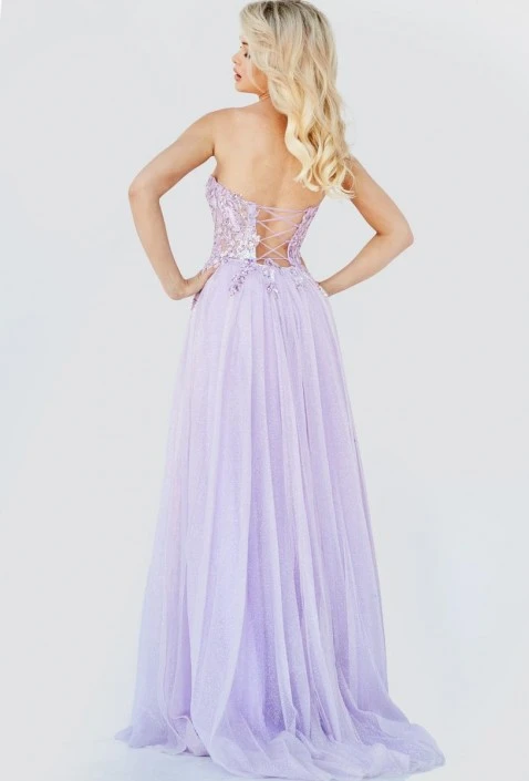 JVN By Jovani JVN07434 Sheer Corset Prom Dress 4 JVN By Jovani JVN07434 Sheer Corset Prom Dress - Image 2