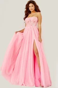 JVN By Jovani JVN07434 Sheer Corset Prom Dress 9 JVN By Jovani JVN07434 Sheer Corset Prom Dress -Outlet Prom Dresses Store S23 JVN JVN07434 03 470x705