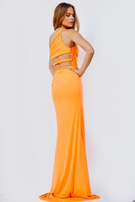 JVN By Jovani JVN08587 Ruched Cutout One Shoulder Gown 4 JVN By Jovani JVN08587 Ruched Cutout One Shoulder Gown - Image 2