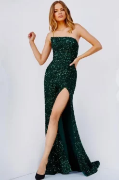 JVN By Jovani JVN24002 High Slit Sequin Prom Dress 8 JVN By Jovani JVN24002 High Slit Sequin Prom Dress -Outlet Prom Dresses Store S23 JVN JVN24002 03 470x705