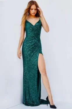 JVN By Jovani JVN24081 Ruched Sequin Prom Dress 8 JVN By Jovani JVN24081 Ruched Sequin Prom Dress -Outlet Prom Dresses Store S23 JVN JVN24081 03 470x705