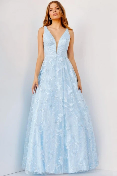 JVN By Jovani JVN24182 Shimmering Butterfly Gown 5 JVN By Jovani JVN24182 Shimmering Butterfly Gown - Image 3