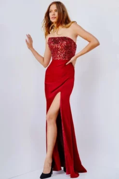 JVN By Jovani JVN24335 Asymmetrical Neckline Gown 10 JVN By Jovani JVN24335 Asymmetrical Neckline Gown -Outlet Prom Dresses Store S23 JVN JVN24335 04 470x705