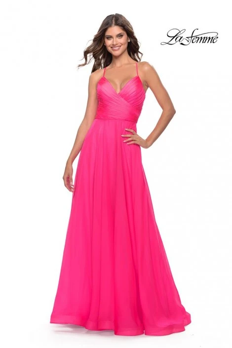 La Femme 30840 Ruched Chiffon Prom Dress 5 La Femme 30840 Ruched Chiffon Prom Dress - Image 3