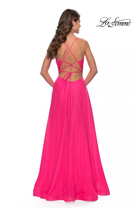 La Femme 30840 Ruched Chiffon Prom Dress 6 La Femme 30840 Ruched Chiffon Prom Dress - Image 4