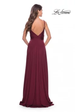 La Femme 31090 Ruched Jersey Prom Dress -Outlet Prom Dresses Store S23 LF 31090 02 470x705