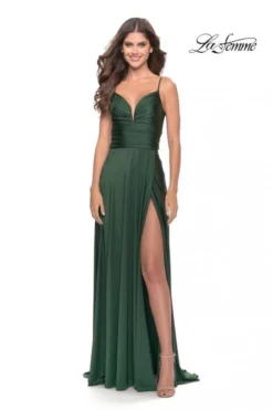 La Femme 31090 Ruched Jersey Prom Dress -Outlet Prom Dresses Store S23 LF 31090 03 470x705