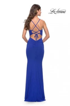 La Femme 31114 Jeweled Strap Prom Dress 8 La Femme 31114 Jeweled Strap Prom Dress -Outlet Prom Dresses Store S23 LF 31114 02 470x705