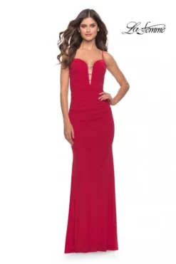 La Femme 31114 Jeweled Strap Prom Dress 11 La Femme 31114 Jeweled Strap Prom Dress -Outlet Prom Dresses Store S23 LF 31114 05 470x705
