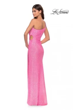 La Femme 31213 One Shoulder Sequin Side Cutout Gown -Outlet Prom Dresses Store S23 LF 31213 02 470x705