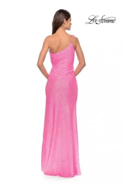 La Femme 31213 One Shoulder Sequin Side Cutout Gown -Outlet Prom Dresses Store S23 LF 31213 04 470x705