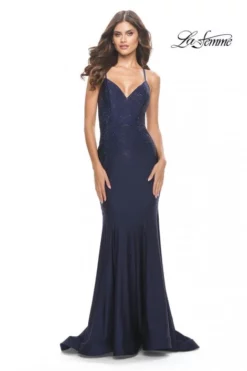 La Femme 31220 Hot Stone Fit And Flare Prom Dress -Outlet Prom Dresses Store S23 LF 31220 04 470x705