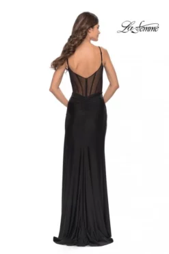 La Femme 31229 Sheer Corset Prom Dress -Outlet Prom Dresses Store S23 LF 31229 02 470x705