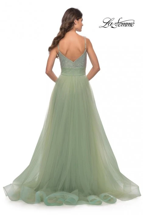La Femme 31238 Hot Stone Top A-Line Prom Dress 4 La Femme 31238 Hot Stone Top A-Line Prom Dress - Image 2