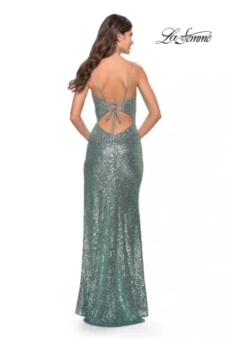La Femme 31298 Sequin High Slit Prom Dress -Outlet Prom Dresses Store S23 LF 31298 04 470x705