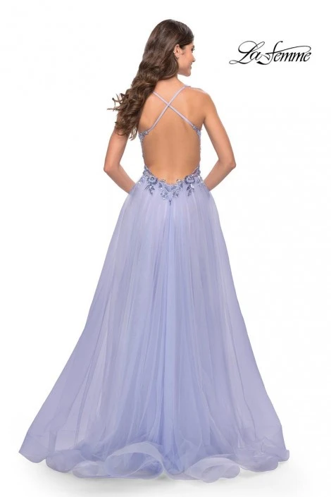 La Femme 31369 Sheer Corset A-Line Prom Dress 4 La Femme 31369 Sheer Corset A-Line Prom Dress - Image 2