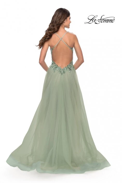 La Femme 31369 Sheer Corset A-Line Prom Dress 6 La Femme 31369 Sheer Corset A-Line Prom Dress - Image 4