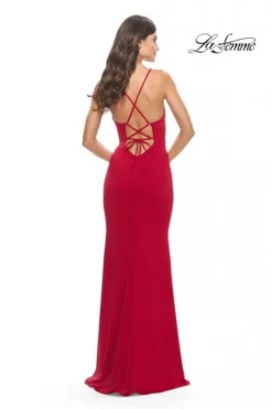 La Femme 31370 Plunging V Neck Prom Dress -Outlet Prom Dresses Store S23 LF 31370 04 470x705