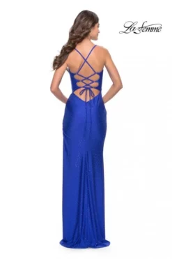 La Femme 31398 Hot Stone Strappy Back Prom Dress 8 La Femme 31398 Hot Stone Strappy Back Prom Dress -Outlet Prom Dresses Store S23 LF 31398 02 470x705