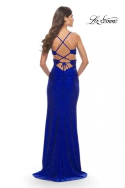 La Femme 31399 Hot Stone Prom Dress With Cut Outs 8 La Femme 31399 Hot Stone Prom Dress With Cut Outs -Outlet Prom Dresses Store S23 LF 31399 04 470x705