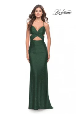La Femme 31399 Hot Stone Prom Dress With Cut Outs 9 La Femme 31399 Hot Stone Prom Dress With Cut Outs -Outlet Prom Dresses Store S23 LF 31399 05 470x705